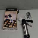 EooUooIP Cookie Press Kit, Spritz Cookie Press, Stainless Steel Cookies Maker with 13 Discs, 8 Piping Tips for DIY Christmas Cookies, Baking and Decorating