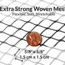AlpineReach Garden Netting 15 x 30 ft Heavy Duty Bird Net, Deer, Plant Protection Extra Strong Woven Mesh, Reusable Kit with Zip Ties, Animal Fencing for Fruits Trees, Green