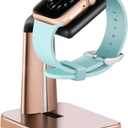 WITHit Smart Watch Stand Compatible with Apple Watch, Gold  Watch Docking Station Fits All Models/Sizes/Cases  Practical and Convenient Watch Charging Station, Protects from Spills/Scratches
