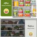 40 Piece Food Storage Containers with Lids(20 Containers & 20 Lids), BPA-Free Plastic Food Containers for Kitchen Storage and Organization, Leak Proof Meal Prep Container, Includes Labels & Pen