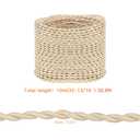 Helunsi 32.8ft Twisted Cloth Covered Wire - Champagne Gold 18/2 Electrical Lamp Cord, 18 Gauge 2-Conductor Fabric Cord for DIY Projects
