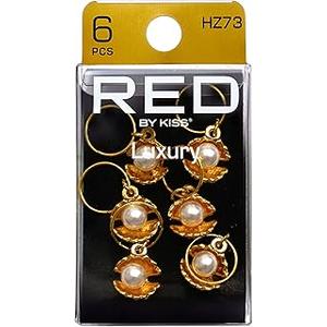 RED by Kiss Dreadlock Jewelry Braid Charms Hair Cuffs for Women Braiding Hair Pendants Decoration Clips 6 PCS RED by Kiss Dreadlock Jewelry Braid Charms Hair Cuffs for Women Braiding Hair Pendants Decoration Clips 6 PCS