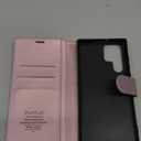 Wallet Case for Samsung Galaxy S22 Ultra, RFID Blocking Credit Card Holder, PU Leather Folio Flip Kickstand Protective Shockproof Cover for Samsung S22 Ultra (Rose Gold)