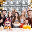 2 x Metallic Silver Square Foil Balloons Wall Backdrop Chrome Silver Balloon Tunnel Garland Arch Kit for New Year Birthday Anniversary Bachelorette Engagement Bridal Shower Disco Party Decorations (20 PCS)