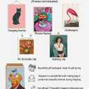 KBKBART Set of 17 Eclectic Wall Art Prints, Colorful Maximalist Wall Decor Canvas Boho Gallery Prints Collage, Vintage Famous Artists Painting Pictures Aesthetic Poster for Funky Room Decor, Eclectic Home Decor for Bedroom Dorm - Unframed