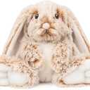 Bunny Microwavable & Weighted Stuffed Animals - 1.5 Lbs Unscented Heating Pad for Period Cramps Pain Relief and Anxiety, Cute Bunny Plush Toys Gifts for Women Girls Adults and Kids by Happy Fuel