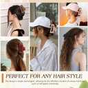 4 PCS Silicone Flexible Hair Claw Clips for Women, Cloud Soft Clips, Hair Claw Clips for Hat, Jumbo Claws clips for Thick Hair, Unsnappable Non-slip Rectangle Hair Clips