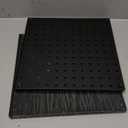 Peg Board,Steel Organization Panels, Ideal for Garage Tool Storage, Office Organization, Craft Room, Kitchen,Pack of 4 (Black, 4-12X12)