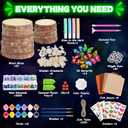 Kids Wooden Painting Kit, Glow in The Dark Paint Kit, Arts and Crafts Birthday Party Gifts for Kids Ages 8-12, Creative Art & Craft Activity Kits Toys for Boys Girls 6 7 8 9 10 12 Year Old