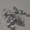 60 Pcs Disco Ball Table Number Holders Silver Place Card with Swirl Wire Name Cards Photo Stand Clips Picture Holder for Display Wedding Party (4 Inch)