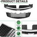Upper Lower Grille Compatible For Chevy Cruze Front Grill 2011 2012 2013 2014
