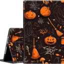 Case for iPad Air 11 Inch M2 2024, iPad Air 6th Gen/iPad Air 5th Gen 2022/Air 4th 2020 10.9 Inch, Multi-Angle Smart Stand Cover Auto Sleep/Wake Halloween Pumpkin