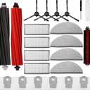 23PCS Vacuum Cleaner Accessorie Kit Compatible with Roborock S8/S8+/S8 PRO Ultra, 1 Set Main Brush &1 Rolling Brush &4 Filters &4 Side Brushes &4 Mop Cloth Pads &6 Dust Bags &1 Cleaning Tool