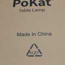 PoKat 23" Table Lamp, Farmhouse Bedside Lamps for Bedroom Set of 2, Ceramic End Table Lamps for Living Room, Traditional Nightstand Desk Lamps, Frosted White Lamps, Medium