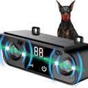 Solar Ultrasonic Dog Bark Deterrent Device, Outdoor Waterproof Anti Barking Device for Dogs with 50ft Range, Sonic Bark Deterrent for Small Medium Large Dogs for Indoor and Outside Use