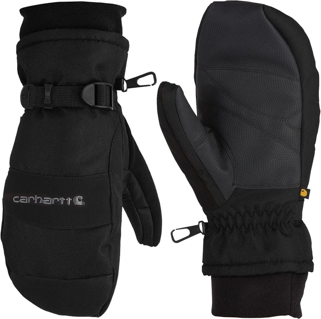 Carhartt Men's Waterproof Insulated Knit Cuff Mitten (XX-Large, Black)