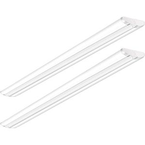 ANTLUX 110W 8FT LED Wraparound Ultra Slim Strip Lights, 12600LM, 5000K, 8 Foot LED Garage Shop Lights, Flush Mount Warehouse Office Ceiling Lighting Fixture, Fluorescent Tube Replacement, 2 Pack (5000K Daylight White)