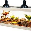 Bearded Dragon Tank 81 Gallon, Lizard Tank, Reptile Tank with Metal Mesh Roof Door, Snake Tank with Lock Design, 48" Long, Oak