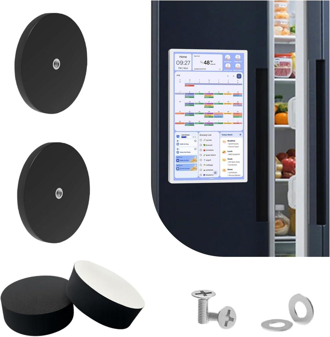 Magnetic Fridge Mount for Skylight Calendar 15-Inch | No-Punch Easy to Assemble and Remove| Rubber Coated Scratch-Free| 2Powerful Magnetic Mount and 2 Foam Pads| Accessories for Skylight Calendar
