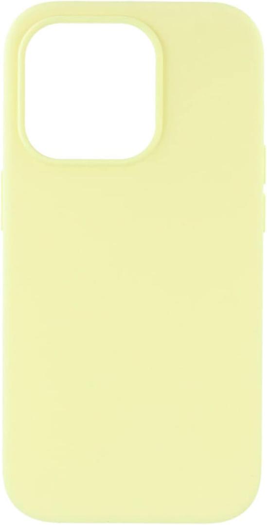 Liquid Silicone Case for iPhone 14 Pro [Silky Soft Touch] Ultra Soft Silicone Case with Microfiber Lining [Drop Protection] (14 Pro, Liquid Silicone Yellow)