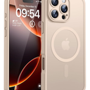 TOCOL Magnetic for iPhone 16 Pro Case, Upgraded Full Camera Protection, Compatible with Magsafe, Drop Protection, Translucent Matte Back Bumper for iPhone 16 Pro 6.3Inch Desert