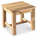 12 Inch Wooden Light Natural Step Stool, Small Nature Beach Chair Under Desk, Indoor Acacia Wood Short Footstool for Living Room, Kitchen, Bathroom