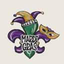 Large Mardi Gras Cutouts Decorations Cardboard Cutout  1 Pack