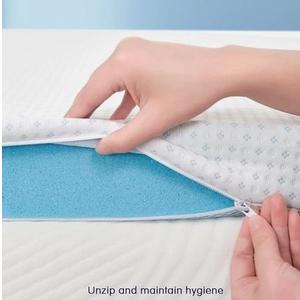 SUBRTEX 3" GEL-INFUSED MEMORY FOAM MATTRESS TOPPER CALIFORNIA KING - WHITE/BLUE