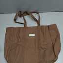HOMESPON Large Canvas Tote Bag for Women Everything Bag with Pockets and Laptop Sleeve (Brown)