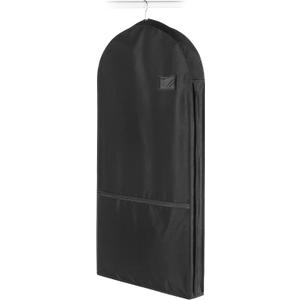 Whitmor Zippered Garment Bag with Pocket, Black
