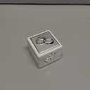 Elegance Wedding Ring Box with Double Rings,Silver