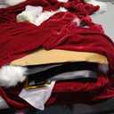 Opemon Adult Deluxe Velvet Santa Claus Costume 12pcs Set Santa Claus Suit Outfit for Men in Christmas Holiday XL