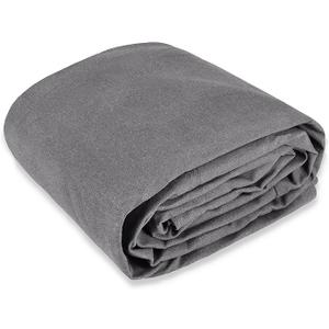 WHITEDUCK 8'x16' Canvas Tarp 18 oz/37 Mil Heavy Duty Waterproof UV Resistant, Rustproof Grommets, Industrial & Commercial Use Cloth Tarp (Finished Size: 7'6"x15'6", Grey)