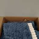 vctops Blue Faux Fur Couch Cover for Dogs Washable, Fuzzy Pet Couch Covers for 3 Cushion Sofa Pet Friendly, Non Slip Sofa Cover (Blue,28"x59")