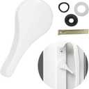 Metal Sliding Door Latch Lever, Replacement Parts for Jeld Wen Sliding Door Handle, 1-3/8 inch Pin, for Patio Door Parts Replacement, White