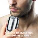Car Shaver, Stainless Steel Portable Electric Razor for Shaving on The Go (Black)
