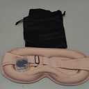 Sleep Eye Mask for Men Women, Sleeping Mask for Side Sleeper, Travel Blackout Night Blindfold Eye Shade Cover with Adjustable Strap (Rose)