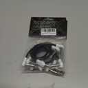 Flat Low Profile Guitar Patch Cable 8 inch for Effects Pedals, S-Shape, 1/4 inch Right-Angle, White, 3-Pack