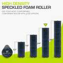 ProsourceFit High Density Foam Rollers 24 - inches long, Firm Full Body Athletic Massage Tool for Back Stretching, Yoga, Pilates, Post Workout Muscle Recuperation, Black/Blue