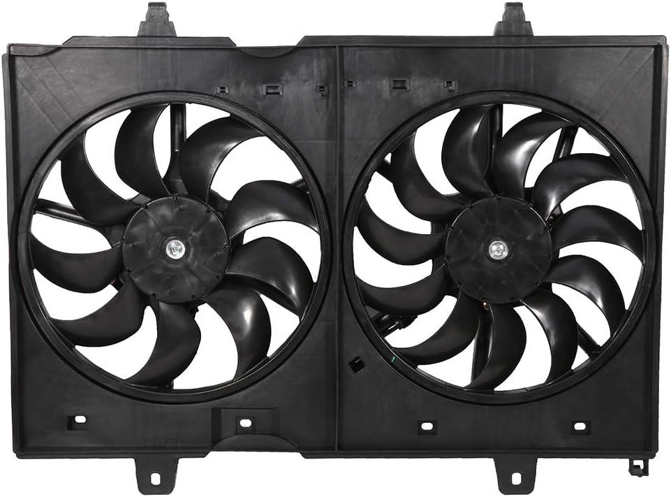 SCITOO 621-161 Engine Radiator Condenser Cooling Fan Assembly for Nissan