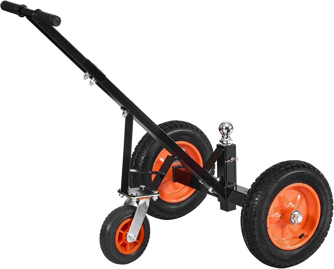 VEVOR Trailer Dolly, 1000lbs Tongue Weight Capacity, Carbon Steel Trailer Mover with 2 inch Ball, 14 inch Pneumatic Tires, Portable Tow Dolly for Moving RV Trailers