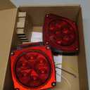 MAXXHAUL 70205 Trailer Light Kit - 12V All LED, Left and Right Waterproof Submersible for Trailers, Boat Trailer Truck Marine Camper RV Snowmobile, Red