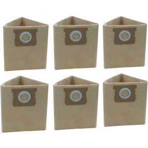 Pack 6 Vacuum Bags For Porter-Cable and Stanley 4 Gallon 5 Gal Shop Vac, Replacement Parts AT25-1238 Accessories Kit 25-1238