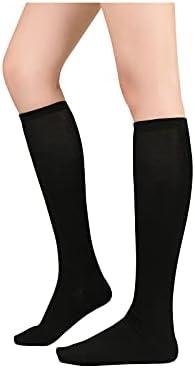 Century Star Women's Knee High Socks Athletic Thin Stripes Tube High Stockings Outdoor Sport Socks
