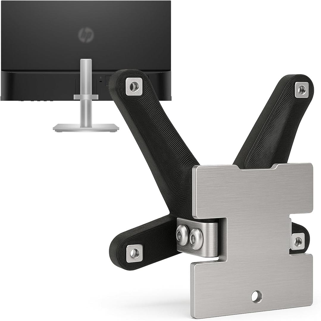 3IDEE VESA Mount Bracket for HP Monitor (M24h, M27h, 524sh, 527sh) - 75x75 - Easy Installation, Robust & Stable