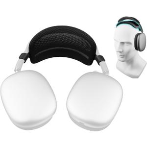 SOULWIT Headband Pressure Relief Pad for AirPods Max, Improved Ergonomic and Lightweight Headstrap Cover Protector - Black(1.0 Gen)