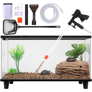 Fish Tank Cleaner Kit, Gravel Vacuum for Aquarium, Fish Tank Aquarium Vacuum Gravel Cleaner, Aquarium Siphon with Magnetic Fish Tank Glass Cleaner, Aquarium Cleaning Tools Water Changer