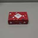 HDCRYSTALGIFTS Set 4 Blown Glass Christmas Tree Figurine Collectible 2.5'' Art Glass Statue Holiday Decoration Sculpture Festival Gifts Home Arts