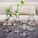 WDHODEC Glass Bud Vases Set of 8, Small Clear Vases for Flowers, Mini Glass Vase Assorted for Rustic Wedding, Floral Arrangements, Home Table Decorations