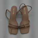 Shoe'N Tale Strappy Heels for Women Square Toe Chunky Block Heels Ankle Buckle Heeled Sandals 9